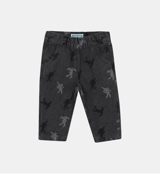 Pantalon en denim - Kenzo Kids - Denim dark grey