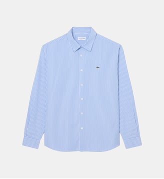 Chemise pinpoint rayée regular fit - Lacoste - Bleu blanc