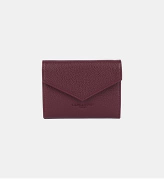 Portefeuille dos à dos cuir grainé
 - Lancaster - Bordeaux