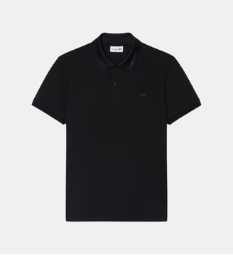 Polo Commuter slim fit Piqué marquage jacquard - Lacoste - Noir