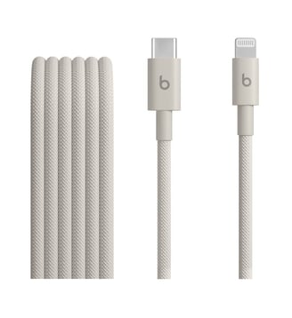Câble de charge tissé USB-C vers Lightning 1M50 Gris écl - Beats - Gris