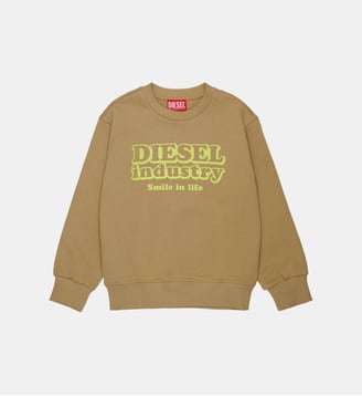 Sweat-shirt col rond avec logo - Diesel Kids - Sable