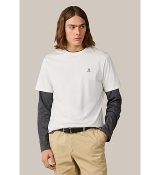 T-Shirt Coupe Regular Avec Logo H - Hackett London - Off white