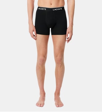 Lot de 3 boxers longs coton stretch - Lacoste - Noir