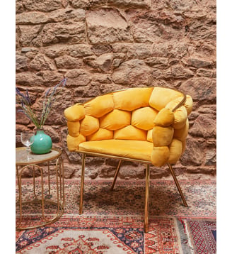 Fauteuil en laiton Jakob N°1280- Produit chiné - Debongout - Doré