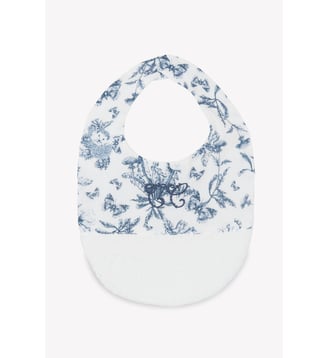Bavoir - Imprimé inspiration toile de jouy  T2 - Tartine Et Chocolat - Marine