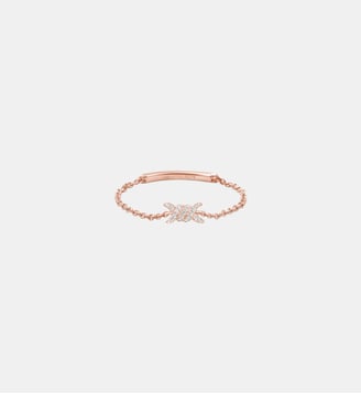 Bague Chaine Barbelé - Djula - Or rose