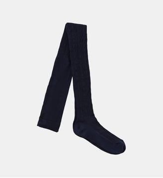 Collants  avec torsades - Cyrillus - Bleu ombre