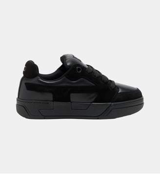 D-Ollie-Monochrome baskets en daim et cuir - Diesel - Noir
