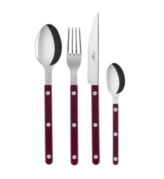 Ménagère 24 pièces, - Sabre - Aubergine
