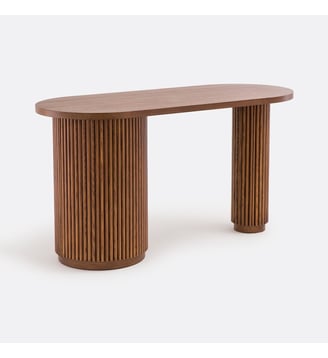 Bureau forme organique, 1 porte - La Redoute Interieurs - Noyer