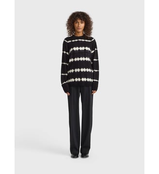 pull en cachemire imprimé - Agnès b. - Noir