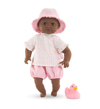 Poupon Bébé Bain Alyzée "Tulipes" - Corolle - Rose