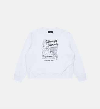 Sweat à col rond avec logo - Dsquared2 - Blanc