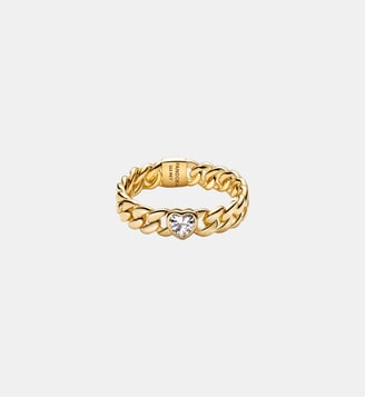 Bague Cœur Maille Cubaine Dorée - Pandora - Doré