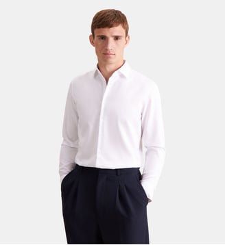 Chemise d'affaires 1/1 Extra long Slim Col Kent - Seidensticker - Blanc