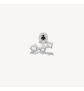 Piercing Orion Blanc - Nebuleuse Bijoux - Argent