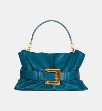 Sac Anthem Medium en cuir lisse - Balmain - Bleu