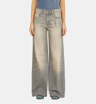 Flare Jeans Regular Waist 1978 D-Akemi - Diesel - Gris