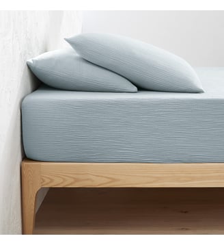 Drap-housse uni gaze de coton bonnet 30cm La Redoute Interieurs