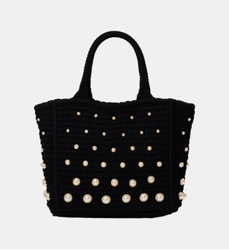 Sac en maille crochet perlée Sandro