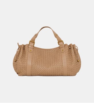 Sac à main en cuir tressé - 24H - Gerard Darel - Caramel