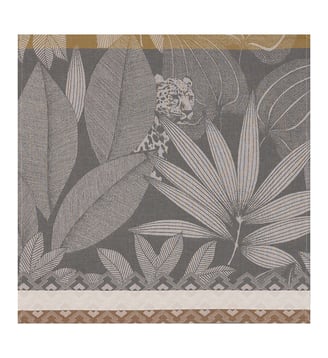 Serviette de table Elephant Nature sauvage - Le Jacquard Francais - Gris clair