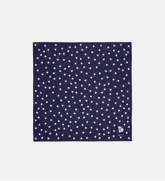 Mouchoir ourson en coton - Agnès b. - Bleu nuit