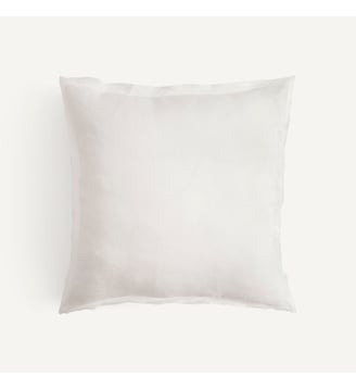 Housse de coussin, lin lavé - AM.PM - Blanc écume