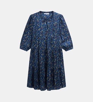 Robe droite à fleurs champêtres - CALY - Gerard Darel - Marine
