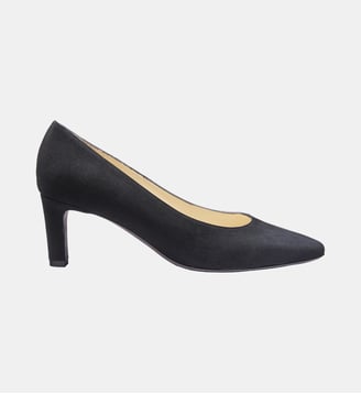 Escarpin paris - cuir velours - Manfield - Noir