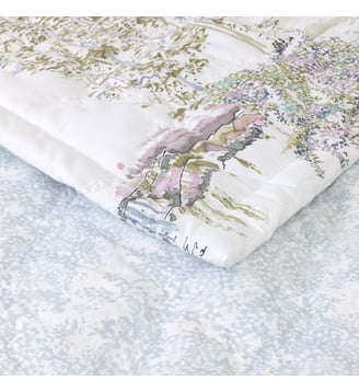Couvre lit en percale de coton - Yves Delorme - Multicolore