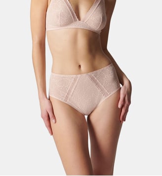 Culotte Comète dentelle - Simone Pérèle - Rose poudré