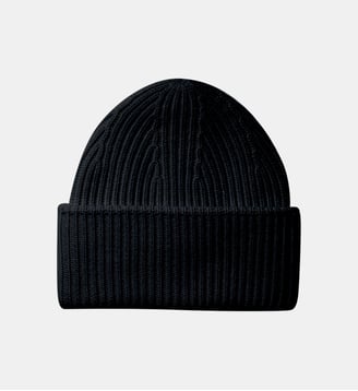 Bonnet à revers en cachemire - Bompard - Noir