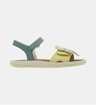 Sandales Bicho Twins cuir - Camper - Jaune vert