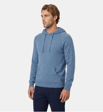 Pull à capuche en piqué de coton et cachemire Ron Dorff