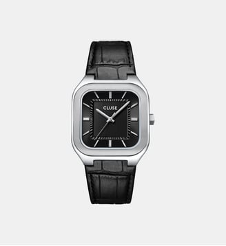 Montre Quadrus Noir CW25703 - Cluse - Argenté
