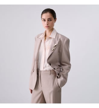 Blazer en mélange avec boucles - Liu Jo - Beige