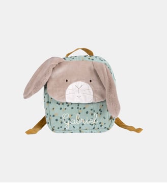 Sac à dos lapin sauge Trois petits lapins - Moulin Roty - Multicolore