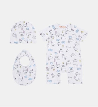 Ensemble pour bébé avec imprimé moutons - Marni - Blanc