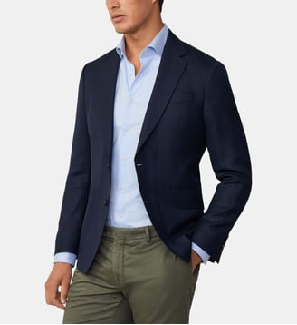 Blazer En Hopsack - Hackett London - Bleu marine