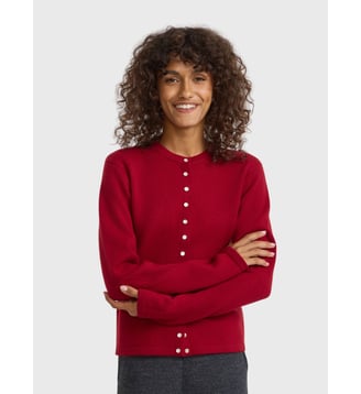 cardigan pression 12 ans - Agnès b. - Rouge medicis