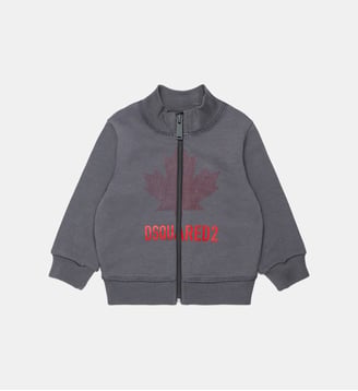 Sweat zippé avec logo - Dsquared2 - Gris anthracite