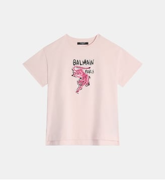 T-shirt imprimé Balmain Tiger - Balmain - Rose
