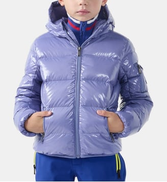Doudoune enfant Grand Froid laquée Kazan - Jott - Raisin ombre