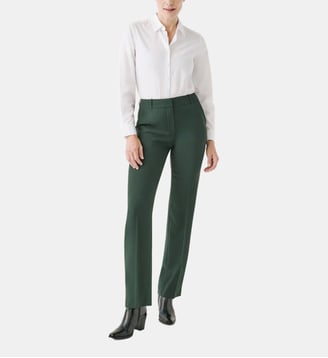 Pantalon pclement2 - Polyester - Coupe droite - Caroll - Vert foncé