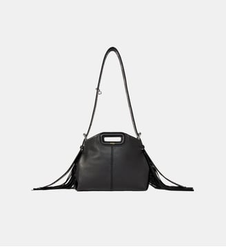 Sac Miss M mini en cuir lisse - Maje - Noir