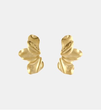 Boucles d'oreilles demi-feuilles acier inoxydable - Balaboosté - Doré
