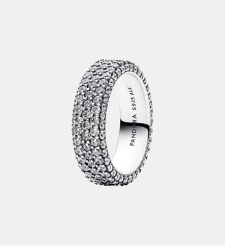 Bague Triple Rang Pavée Gravable - Pandora - Argenté