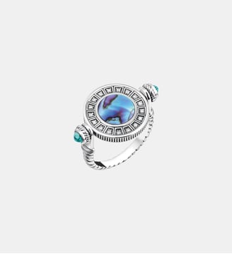 Bague serpent nacre d'abalone turquoise - Thomas Sabo - Argent